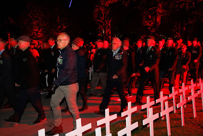 Photo from the Anzac Day 2023 Dawn Parade & Service held at Memorial Park, Hamilton, Waikato, New Zealand. Taken: Tuesday, 25 April, 2023. Photography: Mike Walen / KeyImagery Photography. Copyright: © Hamilton City Council.