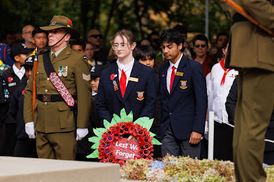 Photo from the Anzac Day 2025 Civic Service held at Memorial Park in Hamilton, Waikato, New Zealand on Friday, 25 April, 2025. Photography by Mike Walen / KeyImagery Photography. Copyright: © 2025 Hamilton City Council.