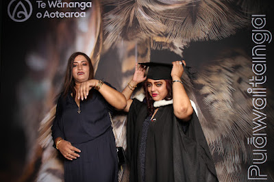 Booth photo from Ceremony 3 of the TWoA Tāmaki Makaurau 2025 Graduations (March 2025) held at the Mangere Arts Centre in Auckland, New Zealand on Wednesday, 12 March, 2025. Photo: InstaBooth by KeyImagery Photography. Copyright: © 2025 Te Wānanga o Aotearoa.