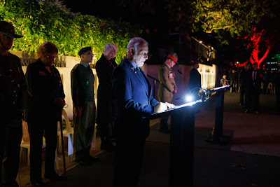 Photo from the Anzac Day 2023 Dawn Parade & Service held at Memorial Park, Hamilton, Waikato, New Zealand. Taken: Tuesday, 25 April, 2023. Photography: Mike Walen / KeyImagery Photography. Copyright: © Hamilton City Council.