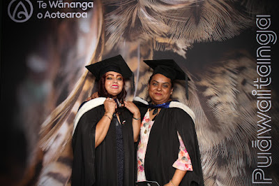 Booth photo from Ceremony 3 of the TWoA Tāmaki Makaurau 2025 Graduations (March 2025) held at the Mangere Arts Centre in Auckland, New Zealand on Wednesday, 12 March, 2025. Photo: InstaBooth by KeyImagery Photography. Copyright: © 2025 Te Wānanga o Aotearoa.