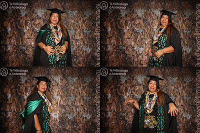 Booth photo from the TWoA Tainui 2023 Graduations (Ceremony 3 - Thursday Morning), held at Hamilton Boys High School, Hamilton, Waikato, New Zealand on Thursday, 20 April, 2023. Photo: InstaBooth / KeyImagery Photography. Copyright: © Te Wānanga o Aotearoa.