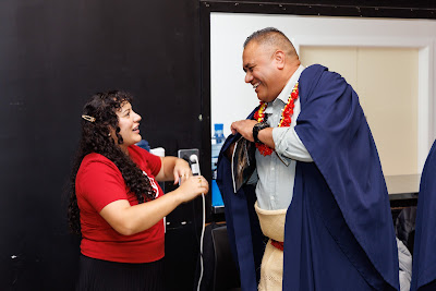 Photo from Ceremony 1 of the TWoA Tāmaki Makaurau 2025 Graduations (May 2025) held at the Mangere Arts Centre in Auckland, New Zealand on Monday, 26 May, 2025. Photo by Mike Walen / KeyImagery Photography. Copyright: © 2025 Te Wānanga o Aotearoa.
