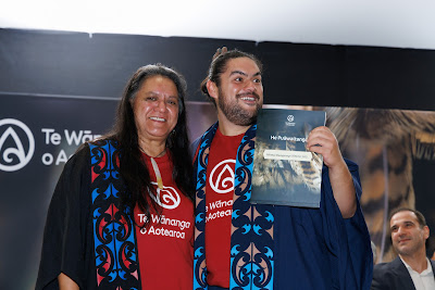 Photo from the TWoA Te Tai Tokerau (Kaitaia) 2025 Graduation held at Te Kura Kaupapa Maori o Pukemiro in Kaitaia, Northland, New Zealand on Monday, 14 April, 2025. Photo by Mike Walen / KeyImagery Photography. Copyright: © 2025 Te Wānanga o Aotearoa.