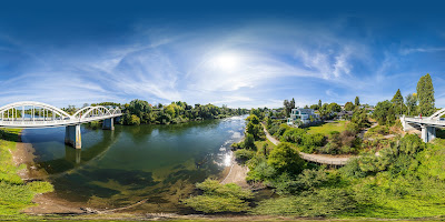 Aerial drone view, from the Fairfield Bridge, over Hamilton City in the Waikato region of New Zealand. Taken: Sunday, 10 March, 2024. Photography: Mike Walen / KeyImagery Photography. Copyright: © KeyImagery Photography.