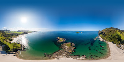 Aerial drone photo from Ocean Beach, Whangarei Heads, Northland, New Zealand on Monday, 30 September, 2024. Photography by Mike Walen / KeyImagery Photography. Copyright: © KeyImagery Photography.