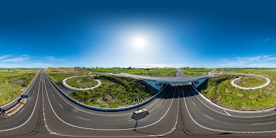Aerial drone view, over the Resolution Drive interchange on the Waikato Expressway in Hamilton in the Waikato region of New Zealand. Taken: Wednesday, 26 January, 2024. Photography: Mike Walen / KeyImagery Photography. Copyright: © KeyImagery Photography.