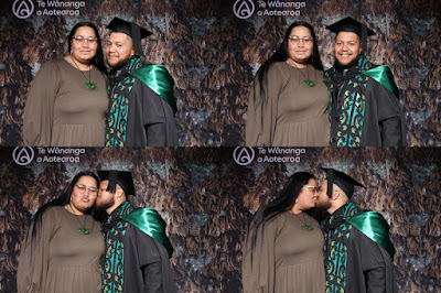 Booth photo from the TWoA Tainui 2021 Graduations (Friday - Ceremony 3),  held at Elim Church, Te Rapa, Hamilton, New Zealand. Taken: Friday 23 April 2021. Photo: InstaBooth / KeyImagery Photography. Copyright: © Te Wānanga o Aotearoa.