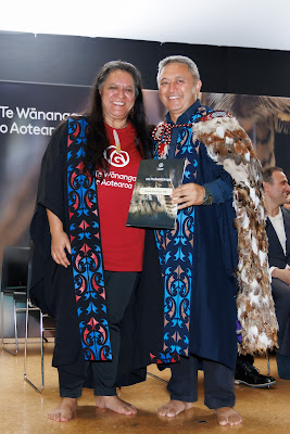 Photo from the TWoA Te Tai Tokerau (Kaitaia) 2025 Graduation held at Te Kura Kaupapa Maori o Pukemiro in Kaitaia, Northland, New Zealand on Monday, 14 April, 2025. Photo by Mike Walen / KeyImagery Photography. Copyright: © 2025 Te Wānanga o Aotearoa.