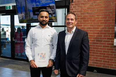 Photo from the HCC NZ Citizenship Ceremony (Morning) held in The Atrium, Wintec/Te Pukenga, Hamilton, Waikato, New Zealand at 10:00am on Monday, 12 February, 2024. Photo: Mike Walen / KeyImagery Photography. Copyright: © Hamilton City Council.