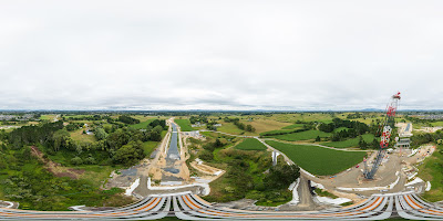 Aerial drone view, from [spot], over [location] in the Waikato region of New Zealand. Taken: Monday, 1 July 2023. Photography: Mike Walen / KeyImagery Photography. Copyright: © KeyImagery Photography.
