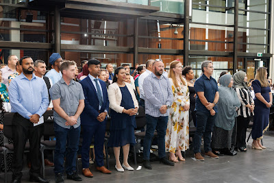 Photo from the HCC NZ Citizenship Ceremony 2 (Afternoon) held at The Atrium, Wintec/Te Pukenga, Hamilton, Waikato, New Zealand at 3:30pm on Monday, 11 March, 2024. Photo: Mike Walen / KeyImagery Photography. Copyright: © Hamilton City Council.