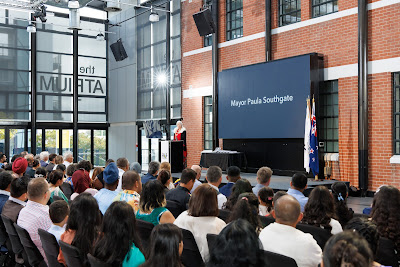 Photo from the HCC NZ Citizenship Ceremony 2 (Afternoon) held at The Atrium, Wintec/Te Pukenga, Hamilton, Waikato, New Zealand at 3:30pm on Monday, 11 March, 2024. Photo: Mike Walen / KeyImagery Photography. Copyright: © Hamilton City Council.