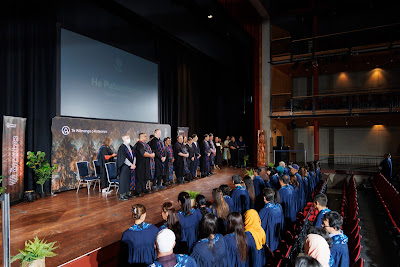 Photo from the TWoA Tāmaki Makaurau 2023 November Graduations (Ceremony 2 @ 6pm), held at the Due Drop Events Centre, Manukau, Auckland, New Zealand on Tuesday, 28 November, 2023. Photo: Mike Walen / KeyImagery Photography. Copyright: © Te Wānanga o Aotearoa.