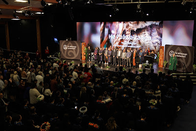 Photo from Ceremony 1 of the TWoA Tāmaki Makaurau 2025 Graduations (May 2025) held at the Mangere Arts Centre in Auckland, New Zealand on Monday, 26 May, 2025. Photo by Mike Walen / KeyImagery Photography. Copyright: © 2025 Te Wānanga o Aotearoa.