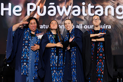 Photo from Ceremony 6 of the TWoA Tāmaki Makaurau 2025 Graduations (May 2025) held at the Mangere Arts Centre in Auckland, New Zealand on Wednesday, 28 May, 2025. Photo by Mike Walen / KeyImagery Photography. Copyright: © 2025 Te Wānanga o Aotearoa.