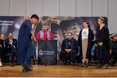 Photo from the TWoA Te Tai Tokerau (Kaikohe) 2025 Graduation held at the War Memorial Hall in Kaikohe, Northland, New Zealand on Tuesday, 15 April, 2025. Photo by Mike Walen / KeyImagery Photography. Copyright: © 2025 Te Wānanga o Aotearoa.