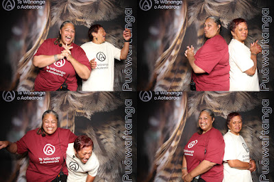 Booth photo from Ceremony 1 of the TWoA Tāmaki Makaurau 2025 Graduations (March 2025) held at the Mangere Arts Centre in Auckland, New Zealand on Wednesday, 12 March, 2025. Photo: InstaBooth by KeyImagery Photography. Copyright: © 2025 Te Wānanga o Aotearoa.