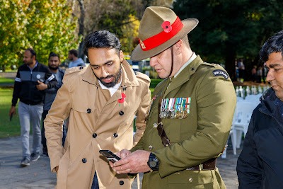 Photo from the Anzac Civic Parade/Service held at Memorial Park, Hamilton, New Zealand. Taken: Sunday, 25 April 2021. Photo: Mike Walen / KeyImagery Photography. Copyright: © Hamilton City Council.