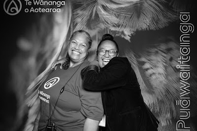 Booth photo from Ceremony 1 of the TWoA Tāmaki Makaurau 2025 Graduations (March 2025) held at the Mangere Arts Centre in Auckland, New Zealand on Wednesday, 12 March, 2025. Photo: InstaBooth by KeyImagery Photography. Copyright: © 2025 Te Wānanga o Aotearoa.