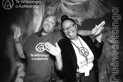 Booth photo from Ceremony 1 of the TWoA Tāmaki Makaurau 2025 Graduations (March 2025) held at the Mangere Arts Centre in Auckland, New Zealand on Wednesday, 12 March, 2025. Photo: InstaBooth by KeyImagery Photography. Copyright: © 2025 Te Wānanga o Aotearoa.