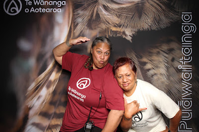 Booth photo from Ceremony 1 of the TWoA Tāmaki Makaurau 2025 Graduations (March 2025) held at the Mangere Arts Centre in Auckland, New Zealand on Wednesday, 12 March, 2025. Photo: InstaBooth by KeyImagery Photography. Copyright: © 2025 Te Wānanga o Aotearoa.