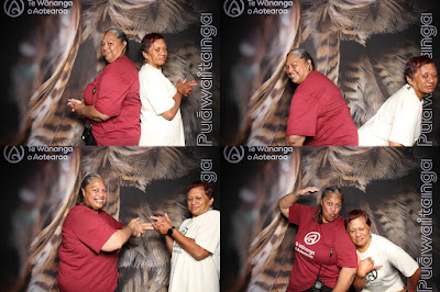 Booth photo from Ceremony 1 of the TWoA Tāmaki Makaurau 2025 Graduations (March 2025) held at the Mangere Arts Centre in Auckland, New Zealand on Wednesday, 12 March, 2025. Photo: InstaBooth by KeyImagery Photography. Copyright: © 2025 Te Wānanga o Aotearoa.