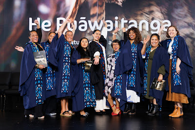 Photo from Ceremony 6 of the TWoA Tāmaki Makaurau 2025 Graduations (May 2025) held at the Mangere Arts Centre in Auckland, New Zealand on Wednesday, 28 May, 2025. Photo by Mike Walen / KeyImagery Photography. Copyright: © 2025 Te Wānanga o Aotearoa.