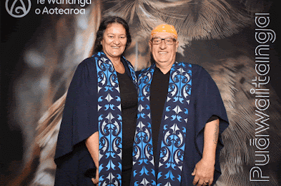 Booth photo from the TWoA Waiariki 2024 Graduations (Kawerau), held at Rautahi Marae, Kawerau, Bay of Plenty, New Zealand on Friday, 17 May, 2023. Photo: InstaBooth by KeyImagery Photography. Copyright: © Te Wānanga o Aotearoa.