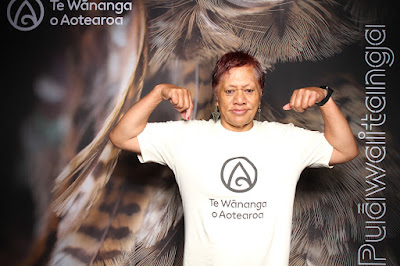 Booth photo from Ceremony 1 of the TWoA Tāmaki Makaurau 2025 Graduations (March 2025) held at the Mangere Arts Centre in Auckland, New Zealand on Wednesday, 12 March, 2025. Photo: InstaBooth by KeyImagery Photography. Copyright: © 2025 Te Wānanga o Aotearoa.