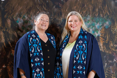 Studio photo from the TWoA Tainui 2023 Graduations (Ceremony 2 - Wednesday Afternoon), held at Hamilton Boys High School, Hamilton, Waikato, New Zealand on Wednesday, 19 April 2023. Photo: Mike Walen / KeyImagery Photography. Copyright: © Te Wananga o Aotearoa.