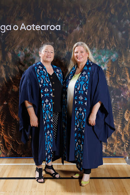 Studio photo from the TWoA Tainui 2023 Graduations (Ceremony 2 - Wednesday Afternoon), held at Hamilton Boys High School, Hamilton, Waikato, New Zealand on Wednesday, 19 April 2023. Photo: Mike Walen / KeyImagery Photography. Copyright: © Te Wananga o Aotearoa.