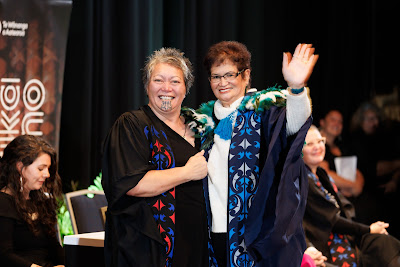 Photo from the TWoA Tāmaki Makaurau 2023 Graduations (Ceremony 5 @ 3pm), held at the Due Drop Events Centre, Manukau, Auckland, New Zealand on Thursday, 8 June, 2023. Photo: Mike Walen / KeyImagery Photography. Copyright: © Te Wānanga o Aotearoa.