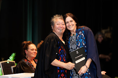 Photo from the TWoA Tāmaki Makaurau 2023 Graduations (Ceremony 5 @ 3pm), held at the Due Drop Events Centre, Manukau, Auckland, New Zealand on Thursday, 8 June, 2023. Photo: Mike Walen / KeyImagery Photography. Copyright: © Te Wānanga o Aotearoa.