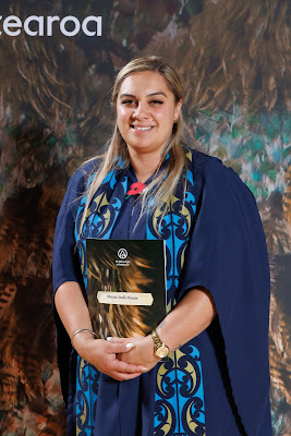 Studio photo from the TWoA Tainui 2023 Graduations (Ceremony 2 - Wednesday Afternoon), held at Hamilton Boys High School, Hamilton, Waikato, New Zealand on Wednesday, 19 April 2023. Photo: Mike Walen / KeyImagery Photography. Copyright: © Te Wananga o Aotearoa.