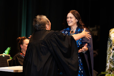Photo from the TWoA Tāmaki Makaurau 2023 Graduations (Ceremony 5 @ 3pm), held at the Due Drop Events Centre, Manukau, Auckland, New Zealand on Thursday, 8 June, 2023. Photo: Mike Walen / KeyImagery Photography. Copyright: © Te Wānanga o Aotearoa.