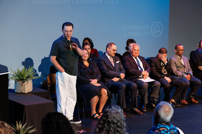 Photo from Ceremony 1 of the TWoA Tāmaki Makaurau 2025 Graduations (March 2025) held at the Mangere Arts Centre in Auckland, New Zealand on Wednesday, 12 March, 2025. Photo by Mike Walen / KeyImagery Photography. Copyright: © 2025 Te Wānanga o Aotearoa.