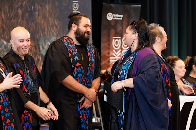Photo from the TWoA Tāmaki Makaurau 2023 Graduations (Ceremony 5 @ 3pm), held at the Due Drop Events Centre, Manukau, Auckland, New Zealand on Thursday, 8 June, 2023. Photo: Mike Walen / KeyImagery Photography. Copyright: © Te Wānanga o Aotearoa.