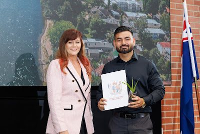 Photo from the HCC NZ Citizenship Ceremony held at The Atrium, Wintec/Te Pukenga, Hamilton, Waikato, New Zealand on Monday, 6 May, 2024. Photo: Mike Walen / KeyImagery Photography. Copyright: © Hamilton City Council.