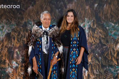 Studio photo from the TWoA Tainui 2023 Graduations (Ceremony 1 - Wednesday Morning), held at Hamilton Boys High School, Hamilton, Waikato, New Zealand on Wednesday, 19 April 2023. Photo: Mike Walen / KeyImagery Photography. Copyright: © Te Wananga o Aotearoa.
