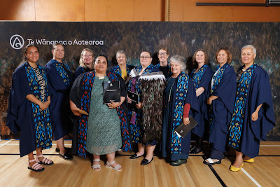 Studio photo from the TWoA Tainui 2023 Graduations (Ceremony 1 - Wednesday Morning), held at Hamilton Boys High School, Hamilton, Waikato, New Zealand on Wednesday, 19 April 2023. Photo: Mike Walen / KeyImagery Photography. Copyright: © Te Wananga o Aotearoa.