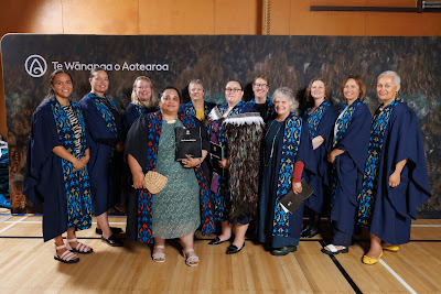 Studio photo from the TWoA Tainui 2023 Graduations (Ceremony 1 - Wednesday Morning), held at Hamilton Boys High School, Hamilton, Waikato, New Zealand on Wednesday, 19 April 2023. Photo: Mike Walen / KeyImagery Photography. Copyright: © Te Wananga o Aotearoa.