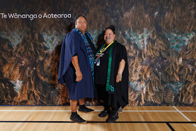 Studio photo from the TWoA Tainui 2023 Graduations (Ceremony 1 - Wednesday Morning), held at Hamilton Boys High School, Hamilton, Waikato, New Zealand on Wednesday, 19 April 2023. Photo: Mike Walen / KeyImagery Photography. Copyright: © Te Wananga o Aotearoa.