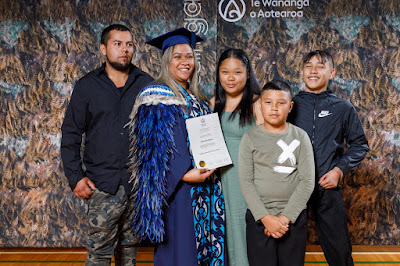 Photo from the TWoA Tainui 2019 Graduations (Ceremony 3),  held at Hamilton Boys' High School, Hamilton, New Zealand. Taken: Thursday 18 April 2019. Photo: Mike Walen / KeyImagery Photography. Copyright: © Te Wānanga o Aotearoa.