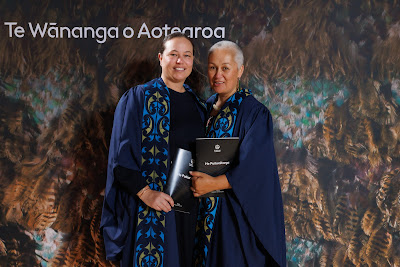 Studio photo from the TWoA Tainui 2023 Graduations (Ceremony 1 - Wednesday Morning), held at Hamilton Boys High School, Hamilton, Waikato, New Zealand on Wednesday, 19 April 2023. Photo: Mike Walen / KeyImagery Photography. Copyright: © Te Wananga o Aotearoa.