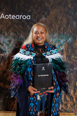 Studio photo from the TWoA Tainui 2023 Graduations (Ceremony 1 - Wednesday Morning), held at Hamilton Boys High School, Hamilton, Waikato, New Zealand on Wednesday, 19 April 2023. Photo: Mike Walen / KeyImagery Photography. Copyright: © Te Wananga o Aotearoa.