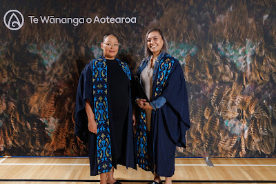Studio photo from the TWoA Tainui 2023 Graduations (Ceremony 1 - Wednesday Morning), held at Hamilton Boys High School, Hamilton, Waikato, New Zealand on Wednesday, 19 April 2023. Photo: Mike Walen / KeyImagery Photography. Copyright: © Te Wananga o Aotearoa.