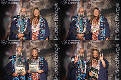 Booth photo from Ceremony 1 of the TWoA Tāmaki Makaurau 2025 Graduations (March 2025) held at the Mangere Arts Centre in Auckland, New Zealand on Wednesday, 12 March, 2025. Photo: InstaBooth by KeyImagery Photography. Copyright: © 2025 Te Wānanga o Aotearoa.