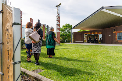 Photo from the pōwhiri to welcome the new Deputy Chief Executives to Te Pūkenga, held at the Te Köpü Mänia Marae, Wintec Campus. Hamilton, New Zealand. Taken: Monday, 2 November 2020. Photography: Mike Walen / KeyImagery Photography for Barker Photography. Copyright: © Te Pūkenga.