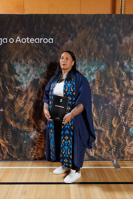 Studio photo from the TWoA Tainui 2023 Graduations (Ceremony 1 - Wednesday Morning), held at Hamilton Boys High School, Hamilton, Waikato, New Zealand on Wednesday, 19 April 2023. Photo: Mike Walen / KeyImagery Photography. Copyright: © Te Wananga o Aotearoa.